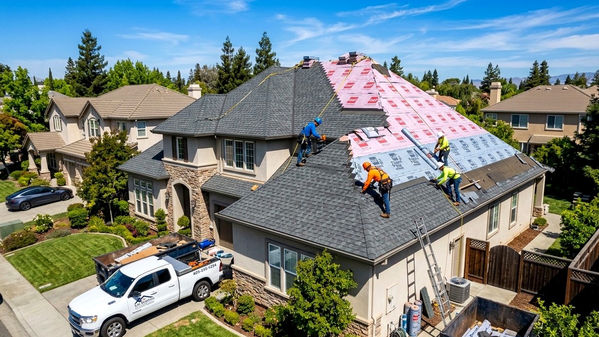 Wooded Hillside Custom Estate Fire-Safe Roof in Monte Sereno, CA