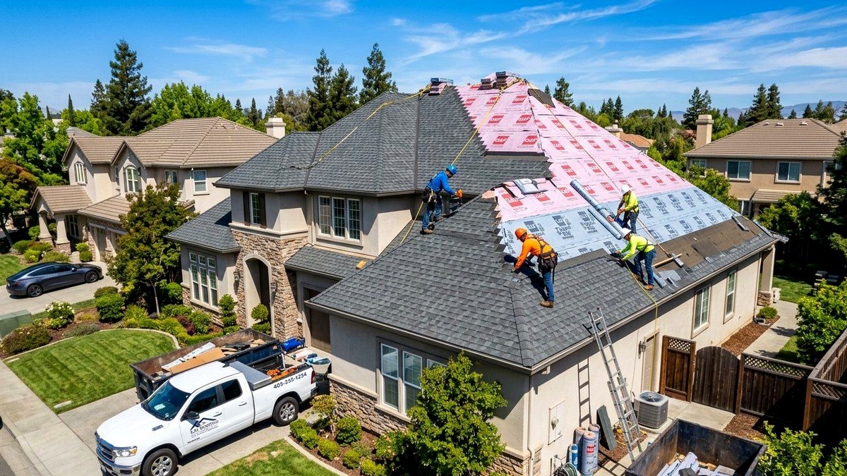 Emerald Hills Residential Roof Replacement and Decking in Redwood City, CA