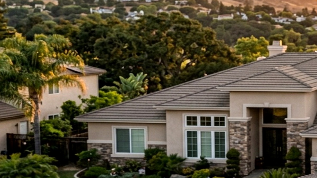 Foothill Custom Villa Mediterranean Clay Tile Roof in Saratoga, CA